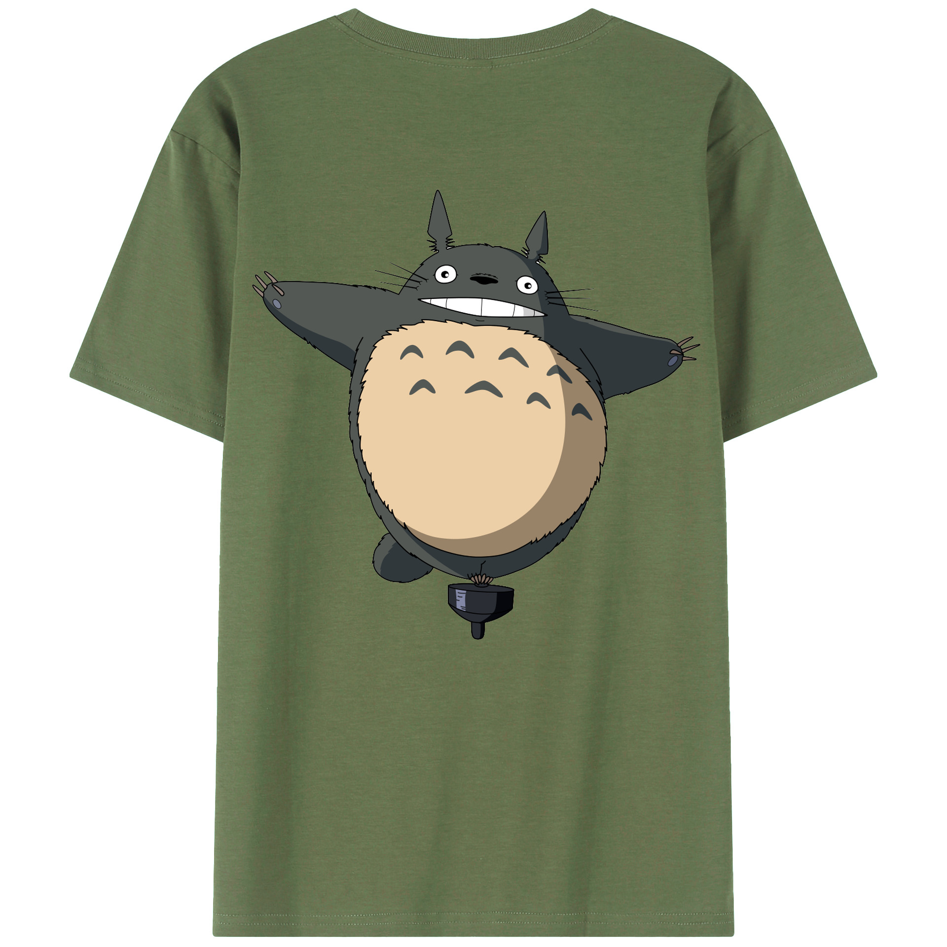 （画像用） となりのトトロ 草壁メイ 草壁サツキ My Neighbor Totoro Satsuki Kusakabe Mei Kusakabe 綿100％ メンズ半袖Tシャツ（バックプリント） 通気性